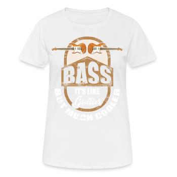 Vintage Bass Player Retro Bass Spieler - Frauen T-Shirt atmungsaktiv - Weiß - Vorne - AI Model Female 172 dark (172cm)
