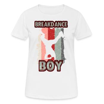 Breakdance Jeunes danseurs Breakdancing - T-shirt respirant Femme - blanc - Devant - AI Model Female 172 dark (172cm)