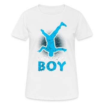Breakdance Jeunes danseurs Breakdancing - T-shirt respirant Femme - blanc - Devant - AI Model Female 172 dark (172cm)