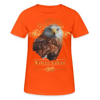Echter Milan - Frauen T-Shirt atmungsaktiv - Neonorange - Vorne - AI Model Female 172 dark (172cm)