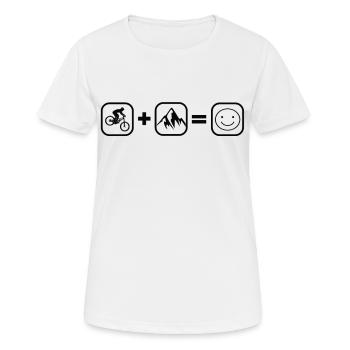 Downhill Mountainbike et montagne - T-shirt respirant Femme - blanc - Devant - AI Model Female 172 dark (172cm)