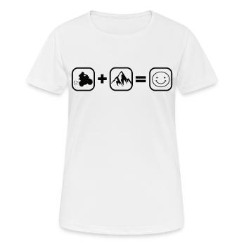 Moto et montagnes - T-shirt respirant Femme - blanc - Devant - AI Model Female 172 dark (172cm)