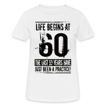 60th birthday - Women's Breathable T-Shirt - white - Front - AI Model Female 172 dark (172cm)