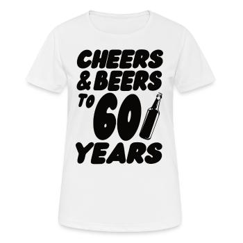 60th birthday - Women's Breathable T-Shirt - white - Front - AI Model Female 172 dark (172cm)