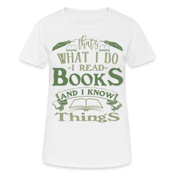 Lesen - Frauen T-Shirt atmungsaktiv - Weiß - Vorne - AI Model Female 172 dark (172cm)