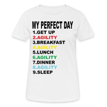 Mon agilité de jour parfaite - T-shirt respirant Femme - blanc - Devant - AI Model Female 172 dark (172cm)