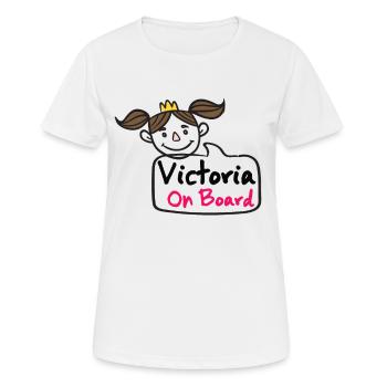 Victoria à bord - T-shirt respirant Femme - blanc - Devant - AI Model Female 172 dark (172cm)