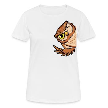 Hibou Oiseau Amoureux Hibou Hibou Hibou - T-shirt respirant Femme - blanc - Devant - AI Model Female 172 dark (172cm)