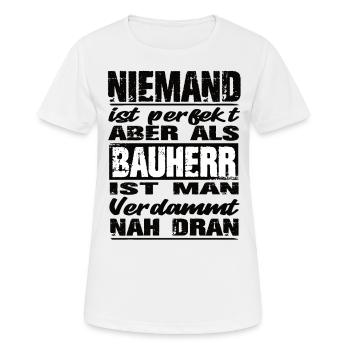 Bauherr - Frauen T-Shirt atmungsaktiv - Weiß - Vorne - AI Model Female 172 dark (172cm)