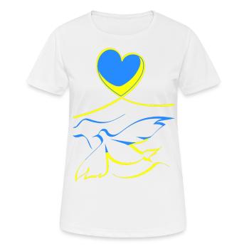 Ukraine - Frauen T-Shirt atmungsaktiv - Weiß - Vorne - AI Model Female 172 dark (172cm)