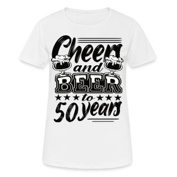 50th birthday - Women's Breathable T-Shirt - white - Front - AI Model Female 172 dark (172cm)