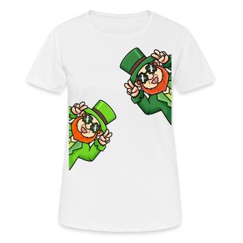 St. Patricks Day Kobold Jungen - Frauen T-Shirt atmungsaktiv - Weiß - Vorne - AI Model Female 172 dark (172cm)