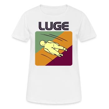 Luge Sledding Sledge Race Extreme Winter Sports - Women's Breathable T-Shirt - white - Front - AI Model Female 172 dark (172cm)