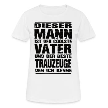 Vater und Trauzeuge - Frauen T-Shirt atmungsaktiv - Weiß - Vorne - AI Model Female 172 dark (172cm)