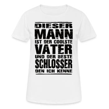 Schlosser - Frauen T-Shirt atmungsaktiv - Weiß - Vorne - AI Model Female 172 dark (172cm)