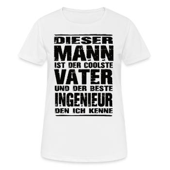 Ingenieur - Frauen T-Shirt atmungsaktiv - Weiß - Vorne - AI Model Female 172 dark (172cm)