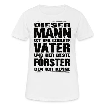 Förster - Frauen T-Shirt atmungsaktiv - Weiß - Vorne - AI Model Female 172 dark (172cm)