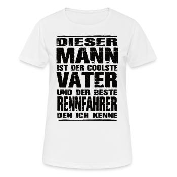 Rennfahrer - Frauen T-Shirt atmungsaktiv - Weiß - Vorne - AI Model Female 172 dark (172cm)