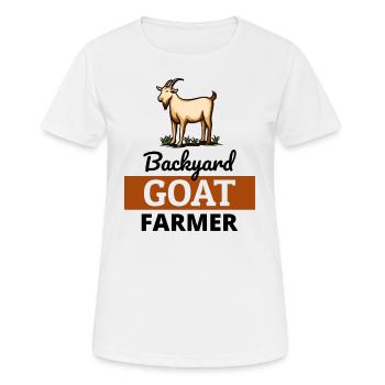 Hinterhof Ziege Züchter Tierhaltung Farm Lustig - Frauen T-Shirt atmungsaktiv - Weiß - Vorne - AI Model Female 172 dark (172cm)