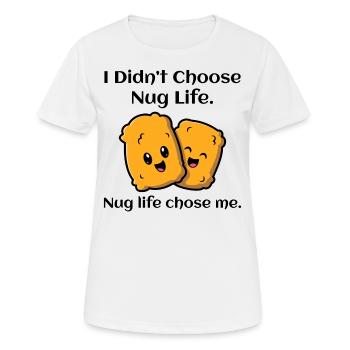 Chicken Nuggets Fast Food Lustiger Spruch - Frauen T-Shirt atmungsaktiv - Weiß - Vorne - AI Model Female 172 dark (172cm)