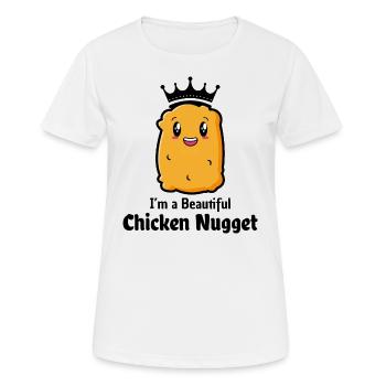 Chicken Nuggets Fast Food Lustiger Spruch - Frauen T-Shirt atmungsaktiv - Weiß - Vorne - AI Model Female 172 dark (172cm)