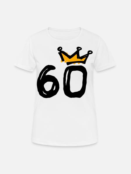60th birthday Krone - Women's Breathable T-Shirt - white
