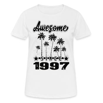 Awesome Since 1997 - Frauen T-Shirt atmungsaktiv - Weiß - Vorne - AI Model Female 172 dark (172cm)