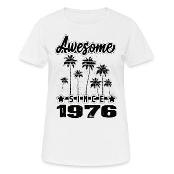 Awesome Since 1976 - Frauen T-Shirt atmungsaktiv - Weiß - Vorne - AI Model Female 172 dark (172cm)