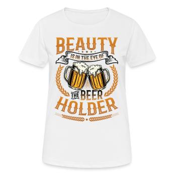 Drôle de buveur de bière - T-shirt respirant Femme - blanc - Devant - AI Model Female 172 dark (172cm)