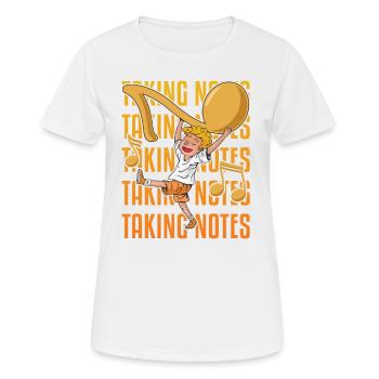 Notizen machen Wortspiele Lustiger Musiklehrer - Frauen T-Shirt atmungsaktiv - Weiß - Vorne - AI Model Female 172 dark (172cm)