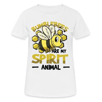 Les bourdons sont mon animal spirituel Bumblebee - T-shirt respirant Femme - blanc - Devant - AI Model Female 172 dark (172cm)