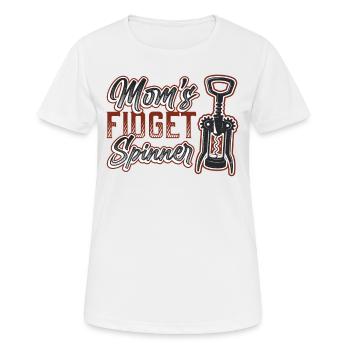 Maman Fidget Spinner mesdames, amateurs de vin. - T-shirt respirant Femme - blanc - Devant - AI Model Female 172 dark (172cm)