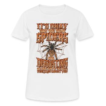 Les araignées ne sont pas dégoûtantes - Spider Lover - T-shirt respirant Femme - blanc - Devant - AI Model Female 172 dark (172cm)