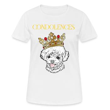 Dog with crown - Women's Breathable T-Shirt - white - Front - AI Model Female 172 dark (172cm)