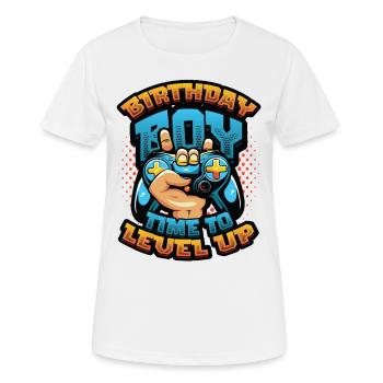 Birthday child, gamer - Women's Breathable T-Shirt - white - Front - AI Model Female 172 dark (172cm)