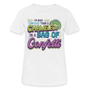Verwirrter Als Ein Chamäleon - Frauen T-Shirt atmungsaktiv - Weiß - Vorne - AI Model Female 172 dark (172cm)