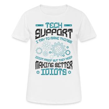 Try to make things foolproof - Women's Breathable T-Shirt - white - Front - AI Model Female 172 dark (172cm)