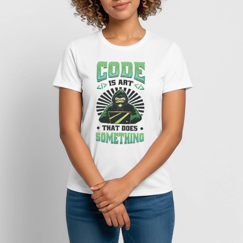 Code is an art that does something programming Women's Breathable T-Shirt