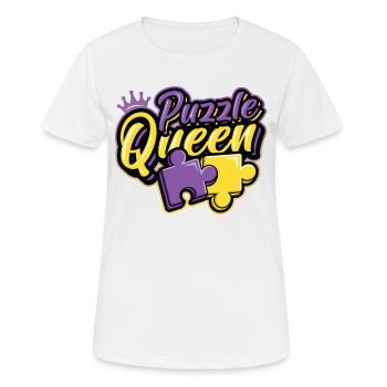 Puzzle Queen Puzzle Game - Women's Breathable T-Shirt - white - Front - AI Model Female 172 dark (172cm)