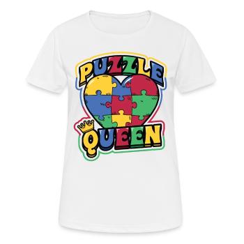 Puzzle Queen Puzzle Game - Women's Breathable T-Shirt - white - Front - AI Model Female 172 dark (172cm)