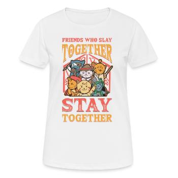 Amis qui se tiennent ensemble, restent ensemble Rpg - T-shirt respirant Femme - blanc - Devant - AI Model Female 172 dark (172cm)