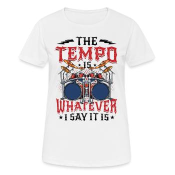 Le tempo est tout ce que je dis, c’est un groupe de rock - T-shirt respirant Femme - blanc - Devant - AI Model Female 172 dark (172cm)