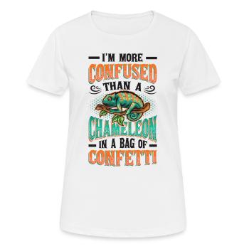 Verwirrter Als Ein Chamäleon - Frauen T-Shirt atmungsaktiv - Weiß - Vorne - AI Model Female 172 dark (172cm)