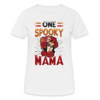Eine Gespenstische Mama, Halloween Mama. - Frauen T-Shirt atmungsaktiv - Weiß - Vorne - AI Model Female 172 dark (172cm)
