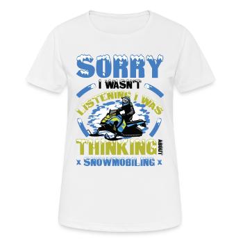 Nachdenken Über Snowmobiling Snowmobile - Frauen T-Shirt atmungsaktiv - Weiß - Vorne - AI Model Female 172 dark (172cm)