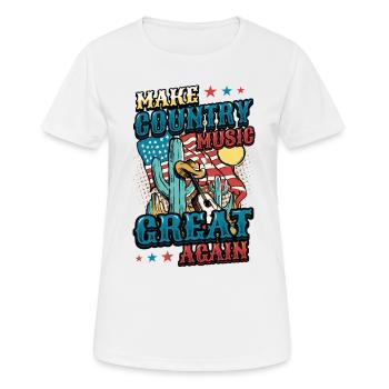 Macht Country-musik Wieder Großartig. - Frauen T-Shirt atmungsaktiv - Weiß - Vorne - AI Model Female 172 dark (172cm)