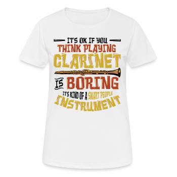 Klarinette Spielen Klarinettist - Frauen T-Shirt atmungsaktiv - Weiß - Vorne - AI Model Female 172 dark (172cm)