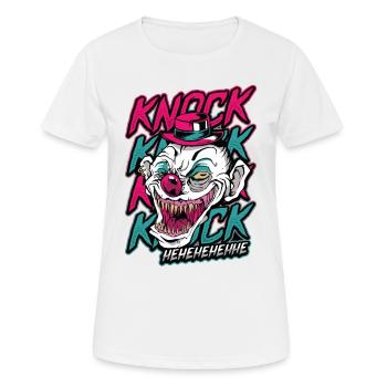 Gruseliger Clown, Clown effrayant. - T-shirt respirant Femme - blanc - Devant - AI Model Female 172 dark (172cm)