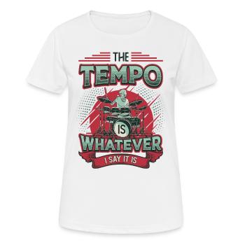 Das Tempo Ist, Was Immer Ich Sage, Es Ist Rockband - Frauen T-Shirt atmungsaktiv - Weiß - Vorne - AI Model Female 172 dark (172cm)