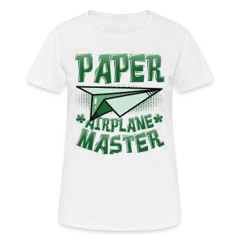 Papierflieger Master. - Frauen T-Shirt atmungsaktiv - Weiß - Vorne - AI Model Female 172 dark (172cm)